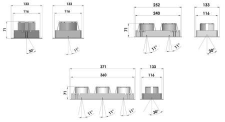 Встраиваемый светильник Casa DL Single 3000 К