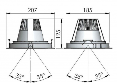 First Circle LED 55W 4000K
