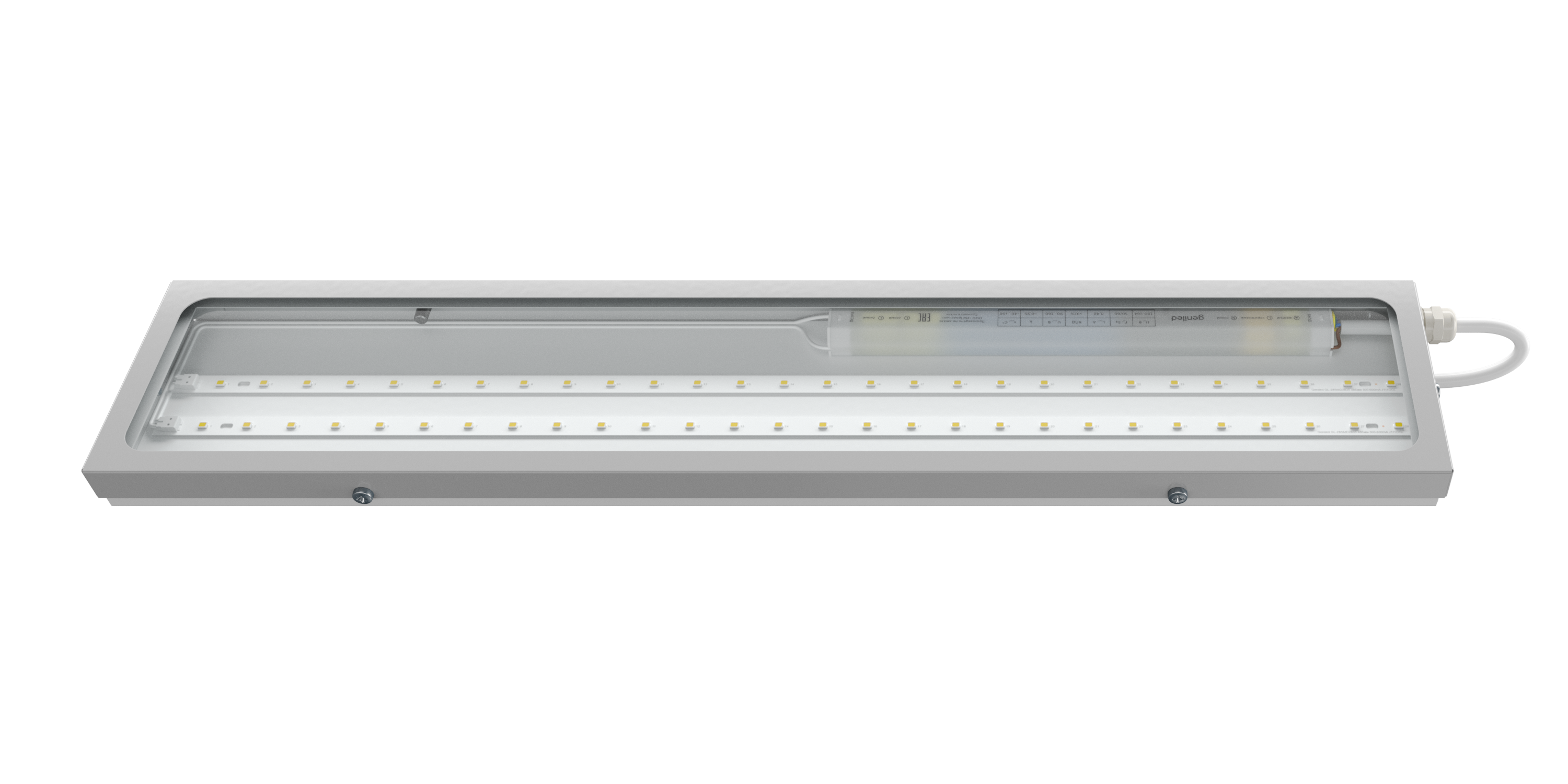 Titan Advanced 500х100х30 20Вт 3000К IP66 Прозрачное закаленное стекло