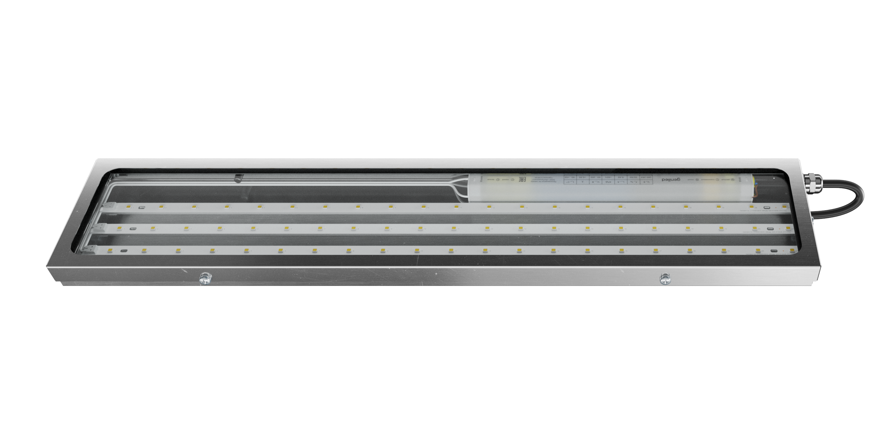 Titan Inox Standart 500х100х30 30Вт 3000К IP66 Прозрачное закаленное стекло