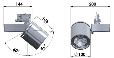 Ray Cylinder LED 3000К